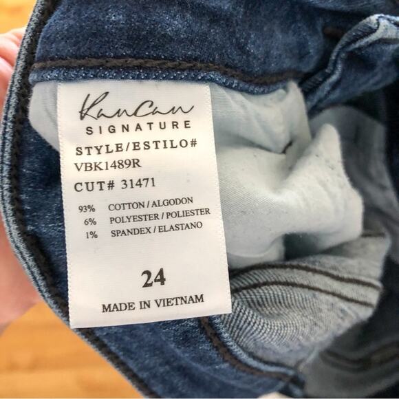 KanCan Skinny Jeans Signature High Rise Distressed 24 VBK489R - Picture 5 of 5